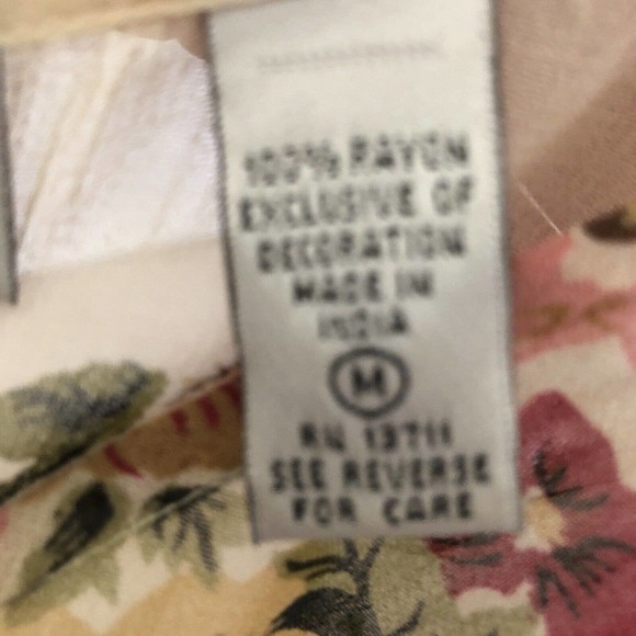 Amanda Smith Sleeveless Floral Beaded Neck Duster Kimono Cover Up Size Medium - Picture 8 of 12